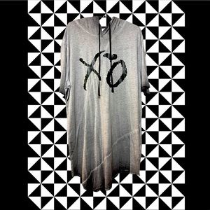 H&M asymmetric hoodie shirt